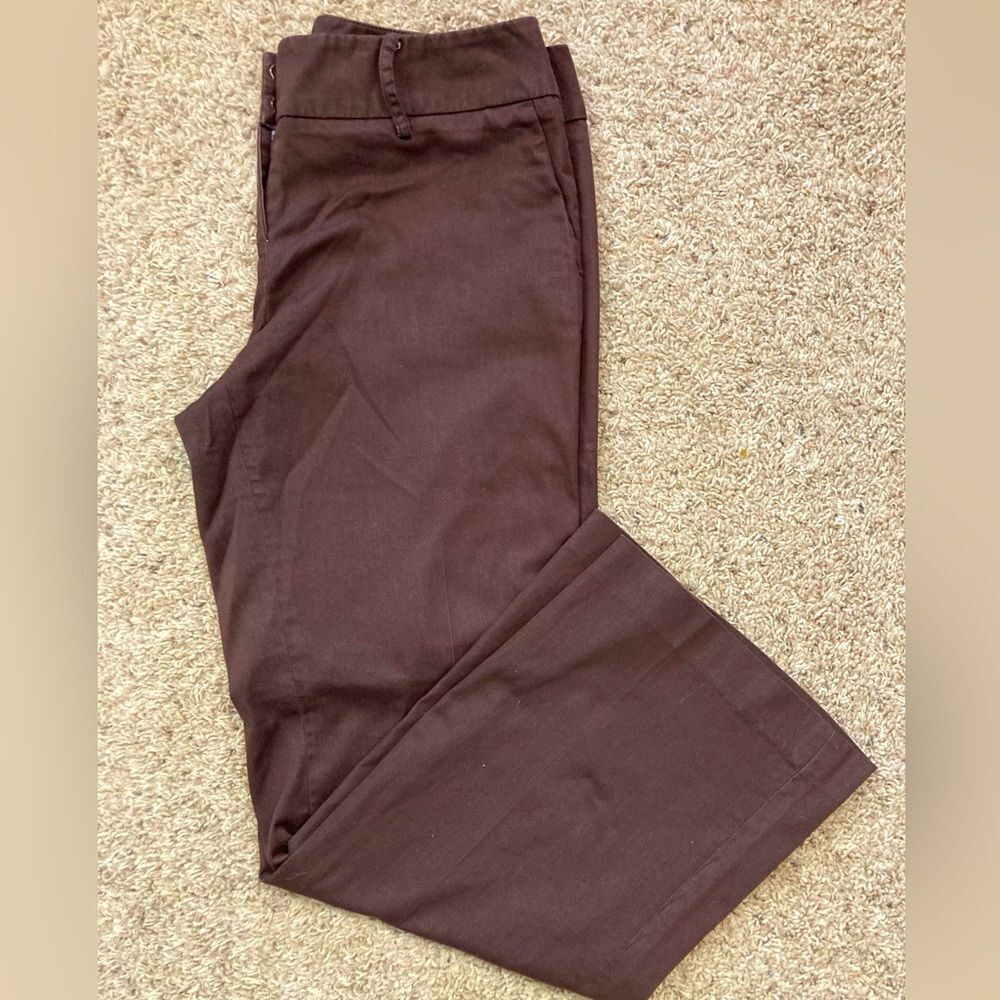 Pantology Chocolate High Waisted Trousers w/wider leg
